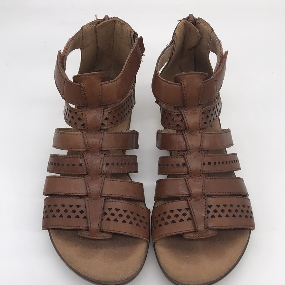 Clark’s Gladiator Brown Sandal-Soft Cushion Size 5 - Picture 3 of 6